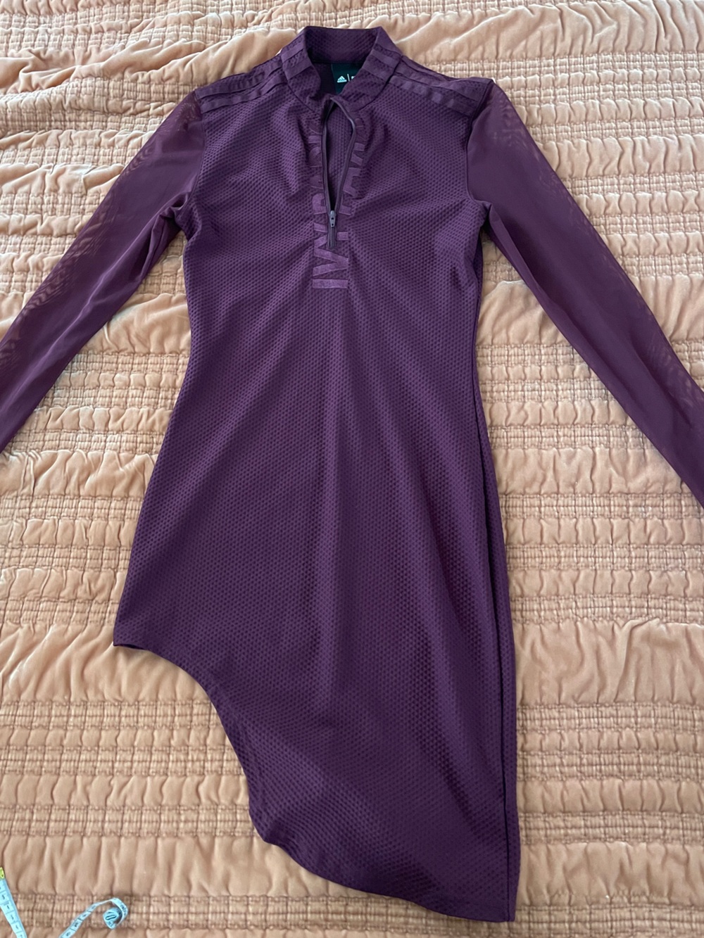 Adidas x Ivy Park mini dress with long sleeve mesh sleeves